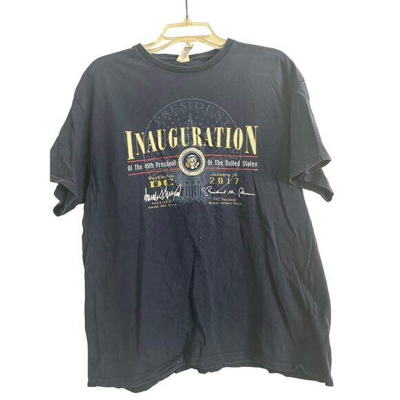 GUC Delta Pro Weight 1/27/2017 Presidential Inauguration Tee Navy Blue Trump XL - Picture 1 of 4